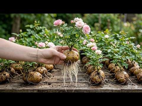Put Rose Cuttings in a Potato — The Roots Grow Surprisingly Fast!