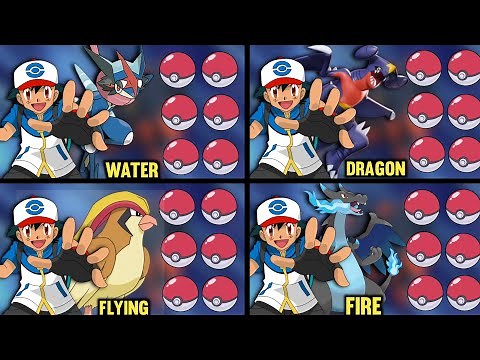 Ash Best Pokemon Team Of Each Type|Ash Ultimate Pokemon Team From Every Type|Ash Strongest Pokemon|