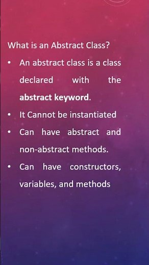 Abstract Class Meaning in Java | Interview-Friendly Explanation #interviewquestion #java