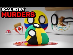 COUNTRIES SCALED BY MURDERS | Countryballs Animation