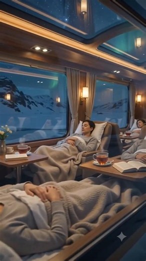 ✨ Northern Lights Sleep Train | Deep Sleep Piano & Arctic Night Journey #vairalvideo #relax