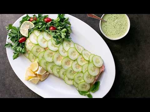 Cold Poached Salmon with Green Goddess Dressing