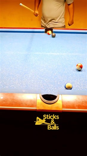 Bank shot… but the spin does the real work. Can you read it? 🎯 #billiards #pool #snooker #tricks