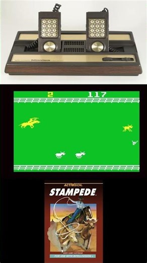 Stampede (1982) 🤠 Intellivision | Segure a boiada! #shorts