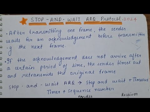 Stop and Wait ARQ | Type of Sliding Window Protocol | Explanation | CSE | 