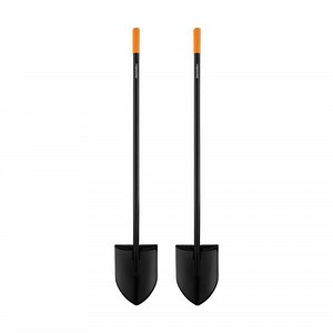 Fiskars 57 in. Carbon Steel Handle Digging Shovel (2-Pack) 1077390