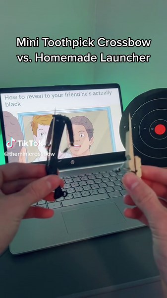 Mini Toothpick Crossbow vs. Homemade Launcher