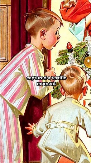 Caught Mom Kissing Santa Claus! (1948) by Joseph Christian Leyendecker #art #history #painting