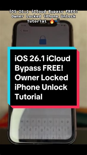 iOS 26.1 iCloud Bypass FREE! Owner Locked iPhone Unlock Tutorial ✅🔥📲🔓 #howtounlockiphonelockedbyowner #unlockicloud #removeactivationlock #locktoownersolution #tutorialonhowtounlockiphonelocktoowner