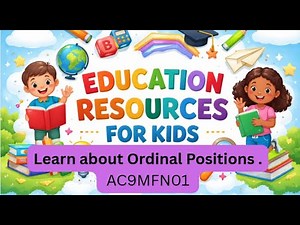 🎵 Ordinal Numbers Song | First, Second, Third, Fourth & Fifth 🎵 AC9MFN01