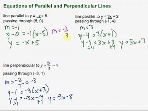 Equations of Parallel & Perpendicular Lines