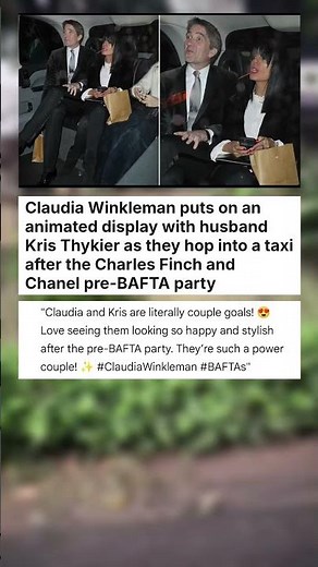 Claudia Winkleman puts on an animated display with husband Kris Thykier as they hop ... #celebrity
