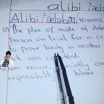 The correct pronunciation of the word 'alibi ' . #tutorveronica