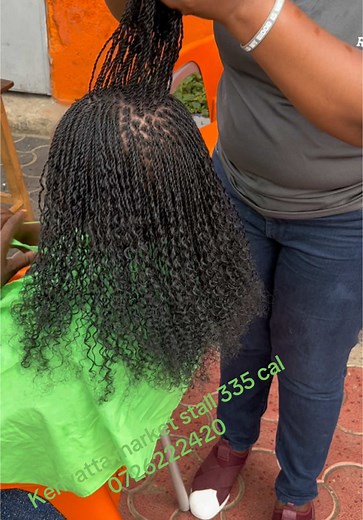 Micro Braids and Twist Hair Tutorial at Kenyatta Market Stall 335 Cal