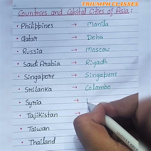 Countries and capital cities of Asia (PART-4)