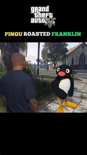 Franklin got roasted by Pingu #gta5 #pingu #shorts