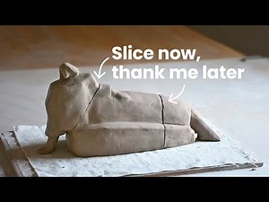 How I sculpt a ceramic figure: building and hollowing clay