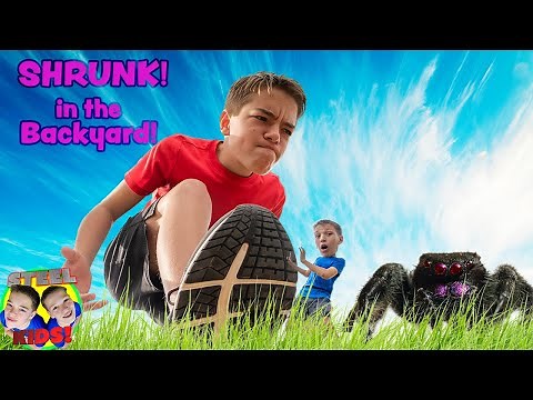 SHRUNK In The Backyard! HACKER Has Our SHRINK RAY and SCIENCE GADGETS!