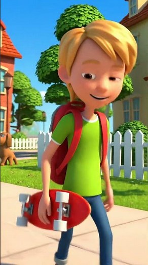Cartoon video boy going to school 🎒🏫📝