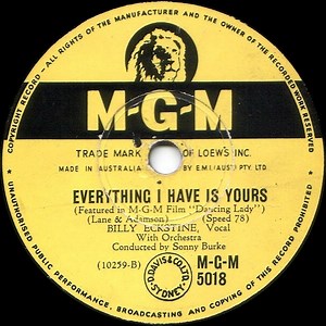 Billy Eckstine - Everything I Have Is Yours / Baby Won't You Say You Love Me