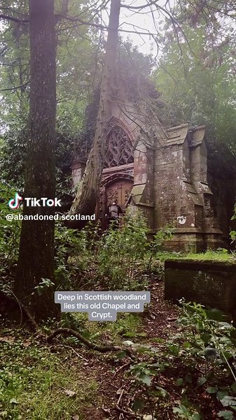Exploring the Abandoned Chapel and Crypt in Scottish Woodland