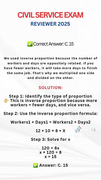 Civil Service Exam Practice: Numerical Ability Review