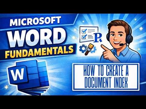 How to Create an Index in Microsoft Word (Beginner Tutorial) | Microsoft Word Fundamentals