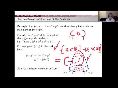 Relative Extrema and the Second Derivatives Test