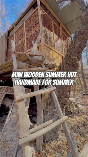 Mini Wooden Summer Hut ☀️ | Handmade Wooden Room for Summer #Miniature #WoodCraft #SummerHouse