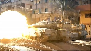 Israeli Tank Hammers Hamas In Intense Combat Footage
