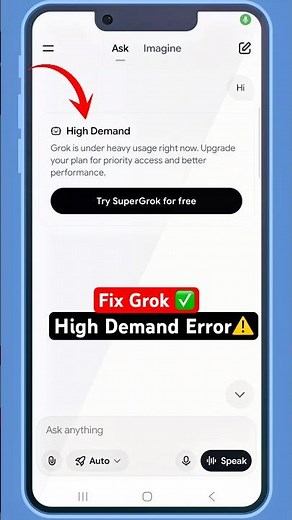 How to Fix Grok High Demand Error (2026) 🔥 #shorts #grok