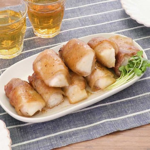 ごはんがすすむ♪ 長芋の豚ロール照り焼きのレシピ動画・作り方 | デリッシュキッチン