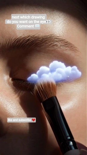 cloud eye makeup art👀☁️✨ like and subscribe ❤️ #shorts #clouds #eye #makeup #art