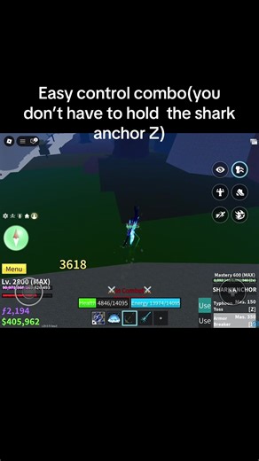 Blox fruits, control combo