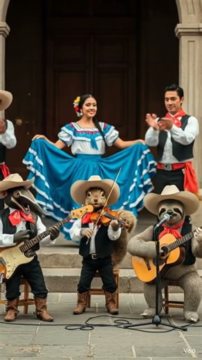 Los tres amigo echándose una con el violín