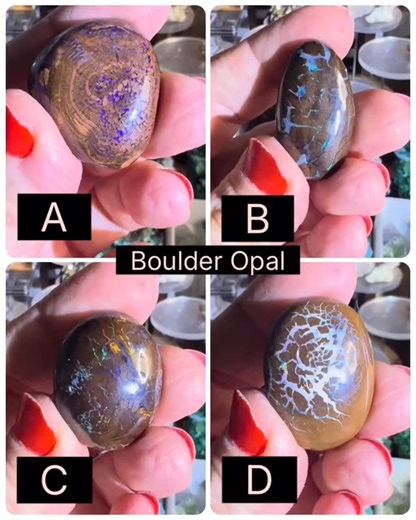 Flashy Australian Boulder Opal anyone? Prices: A - $126 shipping B - $105 shipping C - $126 shipping D - $168 shipping | Rock Love
