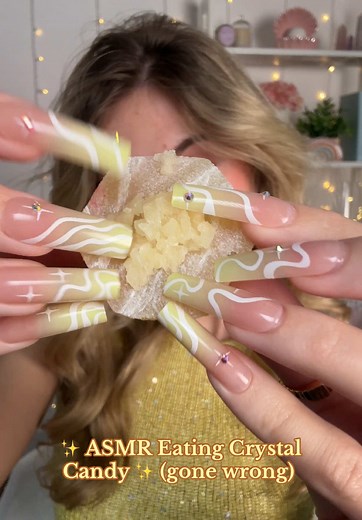 Unexpected ASMR Eating Crystal Candy Experience