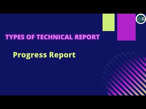 Progress Report || Types of Technical report || Report writing || Progress Report writing