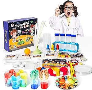 80+ Science Experiment Kit for Kids Ages 5-6-7-8, STEM Learning and Educational Toys, First Science Kit for Boys Girl Birthday Gifts