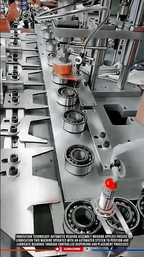 Innovation Technology Automatic Bearing Assembly Machine Applies Precise Lubrication #tech