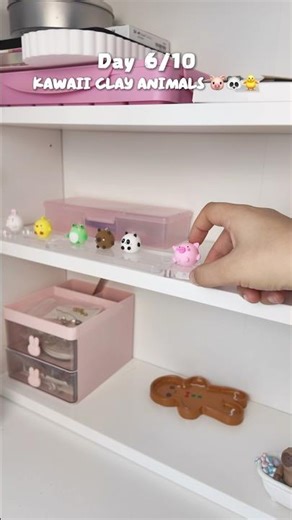 Day 6 making cute pig 🐷 from clay #clayart #airdryclay #diy