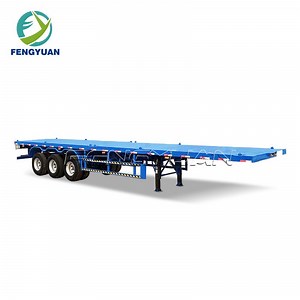 [Hot Item] Fengyuan 3 Axles 40FT Flatbed Semi Trailer with ABS Anti-Lock Braking System