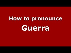 How to pronounce Guerra (Italian/Italy) - PronounceNames.com