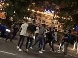 Huge mass brawl breaks out in Manchester city centre on first weekend of freedom