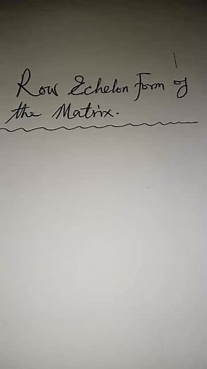 Learn about Row Echelon Form(REF) of the matrix and Reduced Row Echelon Form(RREF).#instructoralison #rows #row #columns #matrix #math #instructoralison #part1 | Alison Zaccheaus Otuebe