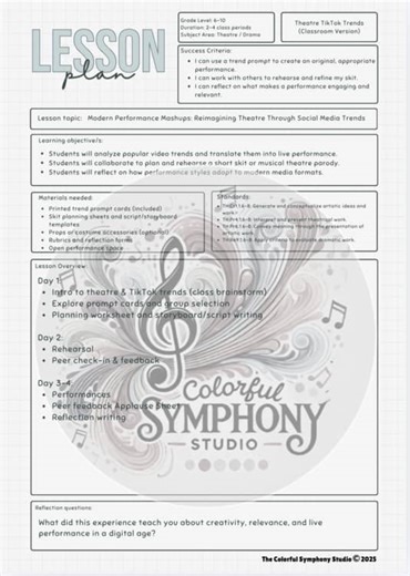 Theatre TikTok Trends | Creative Skit & Drama Performance Project