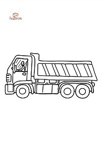 A Dump Truck Coloring Page ♥ Online, and Print for Free!