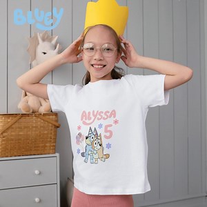 Editable Bluey Birthday T-shirt Canva Template Bluey & Bingo Stickers Design Party Decoration Digital PDF - Etsy
