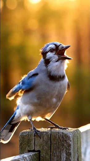 Blue Jay Calling Naturally 🐦✨ | Real Morning Bird Sound in HD #shorts