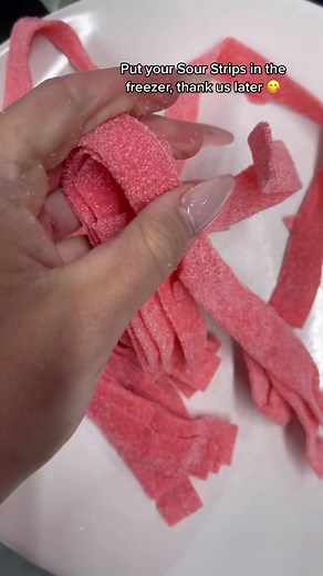 Cold Sour Strips >>> plus they’re crunchy!! #sourstrips #candytok #foryou #sourcandy